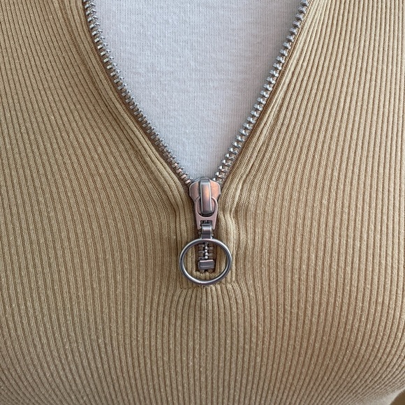 TOPSHOP Ribbed Long-sleeve Polo - Picture 3 of 9